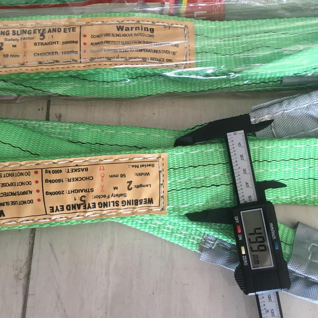 Dây cáp vải cẩu hàng 2 tấn x 5 mét - rộng 5cm