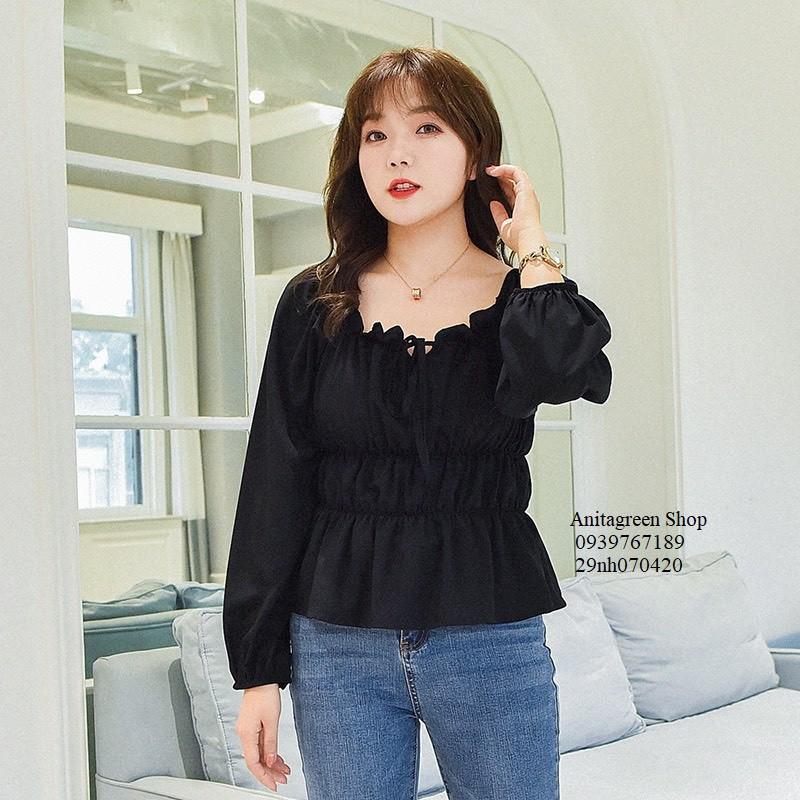 Nh070420-ÁO KIỂU NHÚNG EO TAY PHỒNG s-6xl