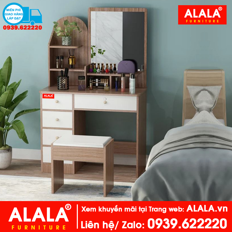 Bàn trang điểm ALALA804 cao cấp + Ghế ngồi - Thương hiệu ALALA