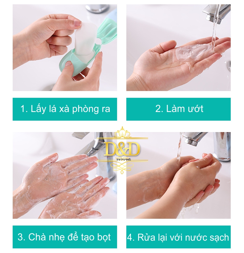 Xà phòng giấy du lịch nhỏ gọn dùng 1 lần tiện lợi