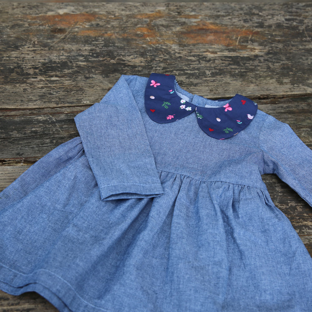 Váy denim năng động thoải mái cho bé, dễ thương