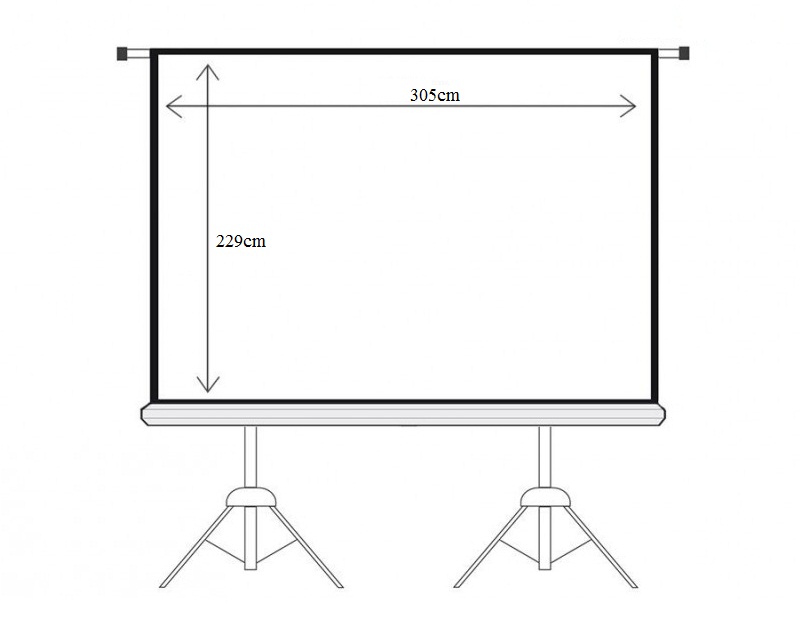 MÀN CHIẾU 3 CHÂN 150 INCH 3,05M X 2,29M - PW150TS DALITE HÀNG CHÍNH HÃNG