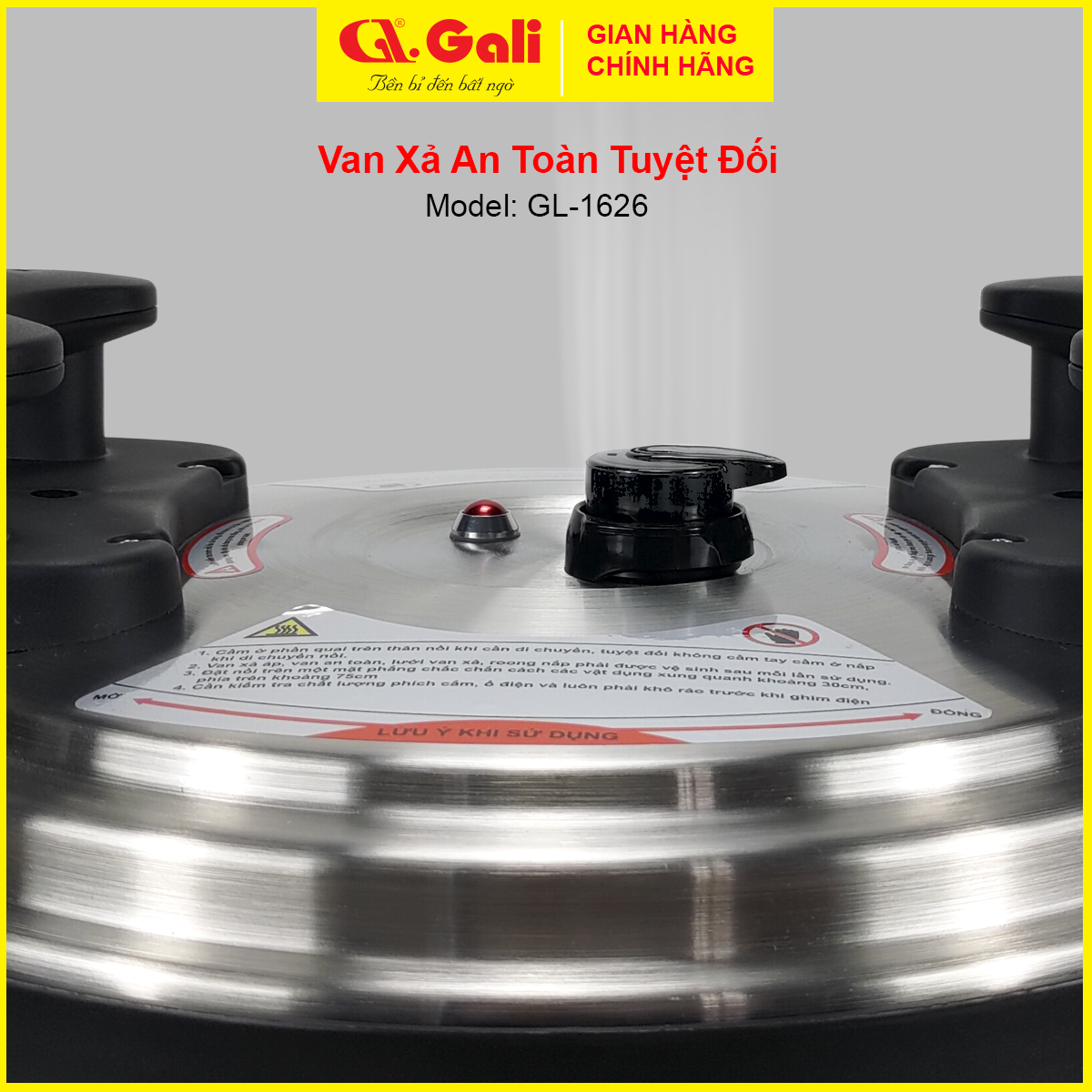 Nồi áp suất Gali GL-1626, dung tích 17lít, Sử dụng hoàn hảo cho các nhà hàng, quán ăn, trường học, hàng chính hãng 100%, bảo hành 12 tháng Gali