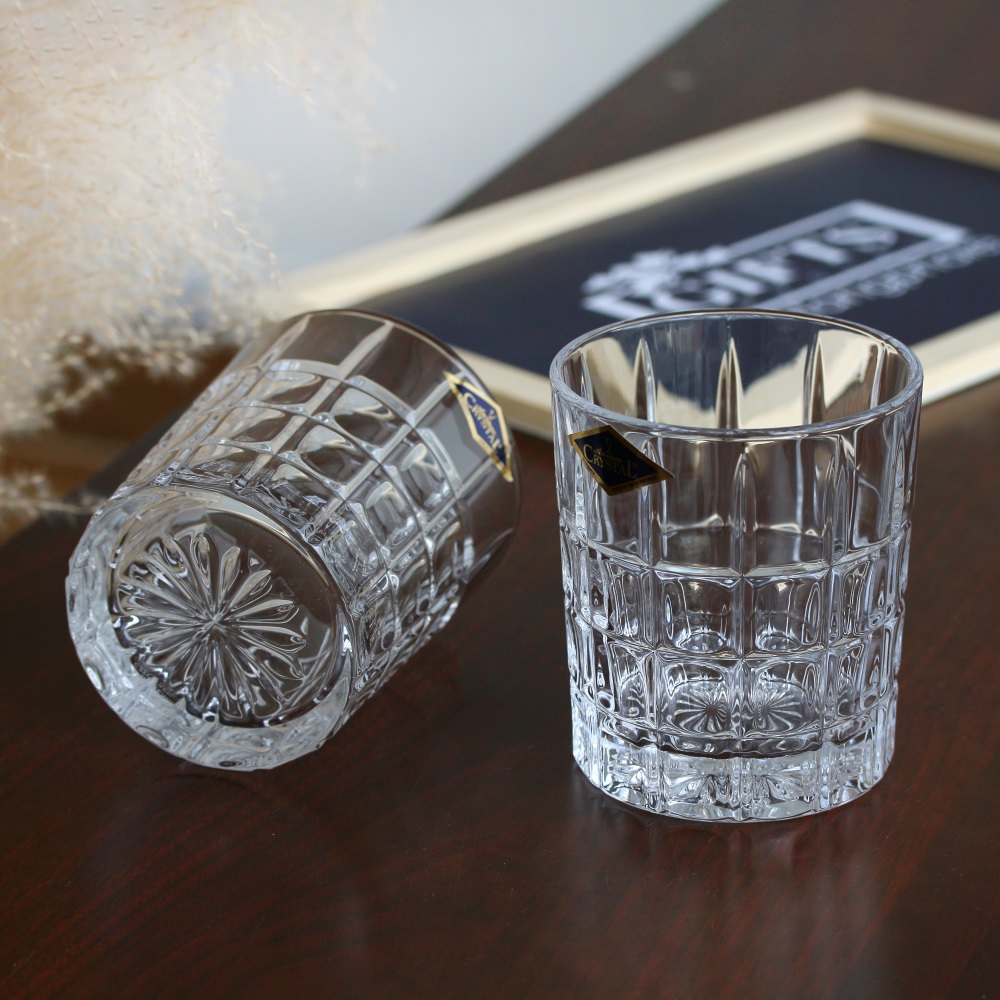 Bộ bình Ly rượu Whiskey Diplomat Pha lê Bohemia Tiệp khắc