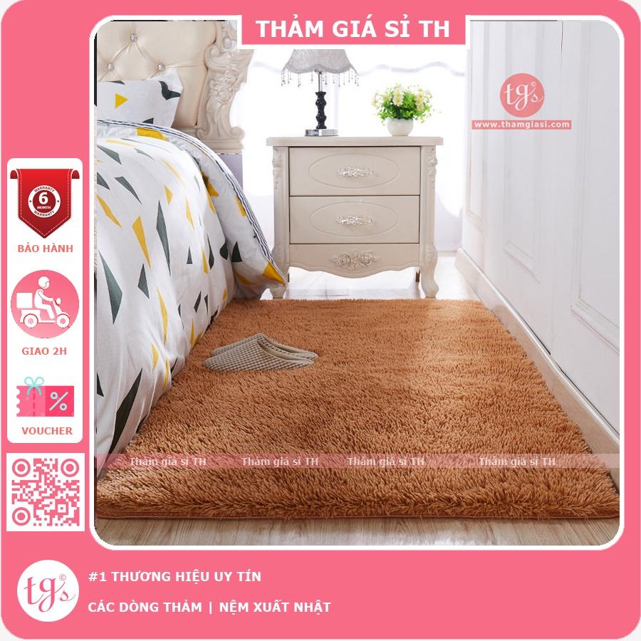 Thảm Lông Xù Khaki | 100x160cm | Thảm Trang Trí Phòng Khách - Phòng Ngủ - Thảm Trải Sofa - Thảm Dành Cho Bé