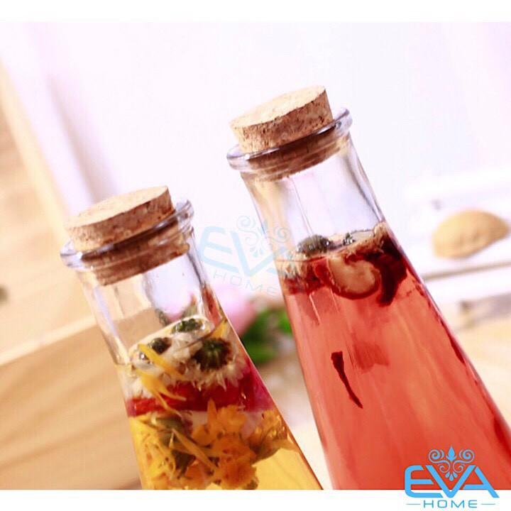 Chai Thuỷ Tinh Nắp Nút Bần Kiểu Dáng Tam Giác 350 Ml