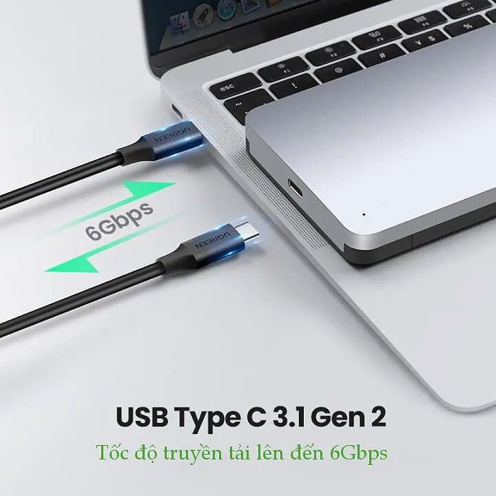 Ugreen UG70498CM300TK hộp đựng ổ cứng ssd 2.5-inch sata kèm cáp usb a ra usb type c - HÀNG CHÍNH HÃNG