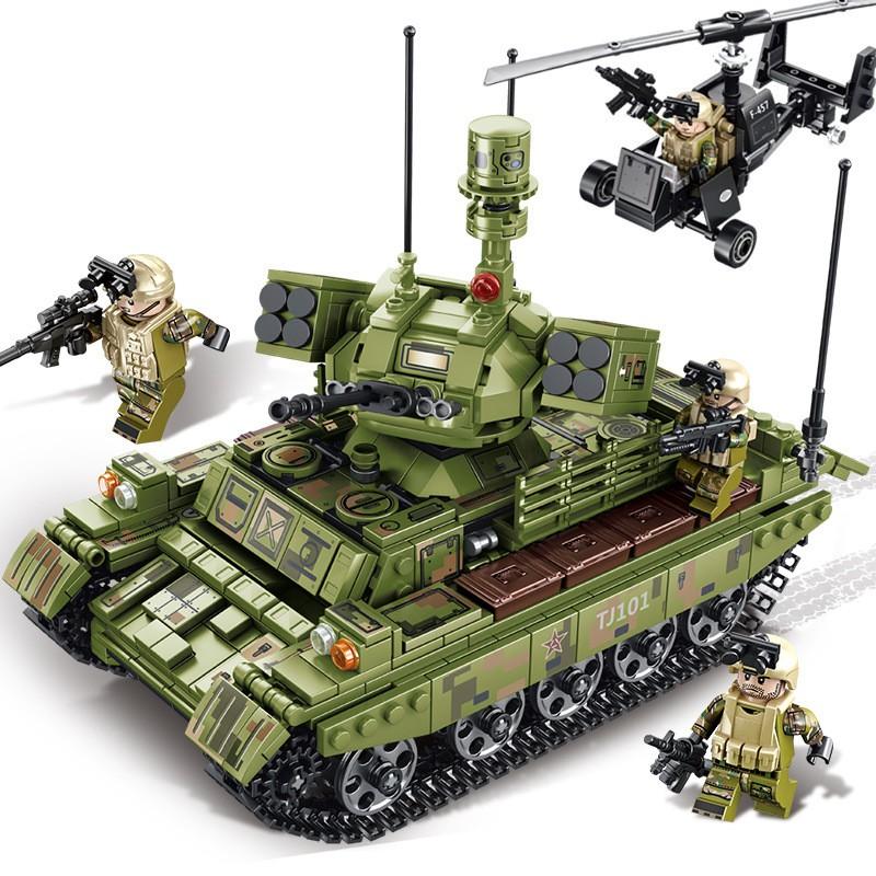 Tank Sembo Block 105712 - Đồ chơi lắp ráp xe Tank bọc thép Tên lửa Rocket - IRON BLOOD RELOADED KING OF LAND BATTLE