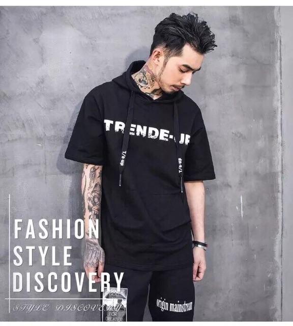 Áo thun tay lửng UNISEX phối nón nam nữ