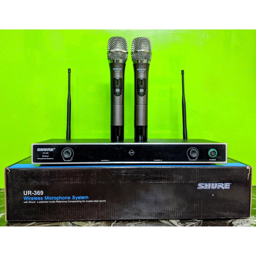 Micro không dây cao cấp Shure UR 369. Hát karaoke hay. Hút âm tốt hát micro nhẹ...bảo hành 12 tháng