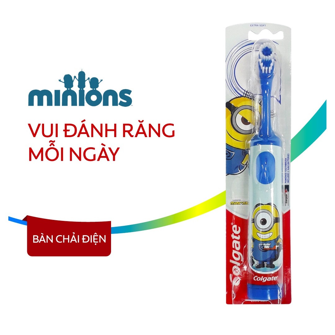 6 Bàn chải đánh răng điện Colgate Minions dành cho trẻ em - MÀU XANH DƯƠNG