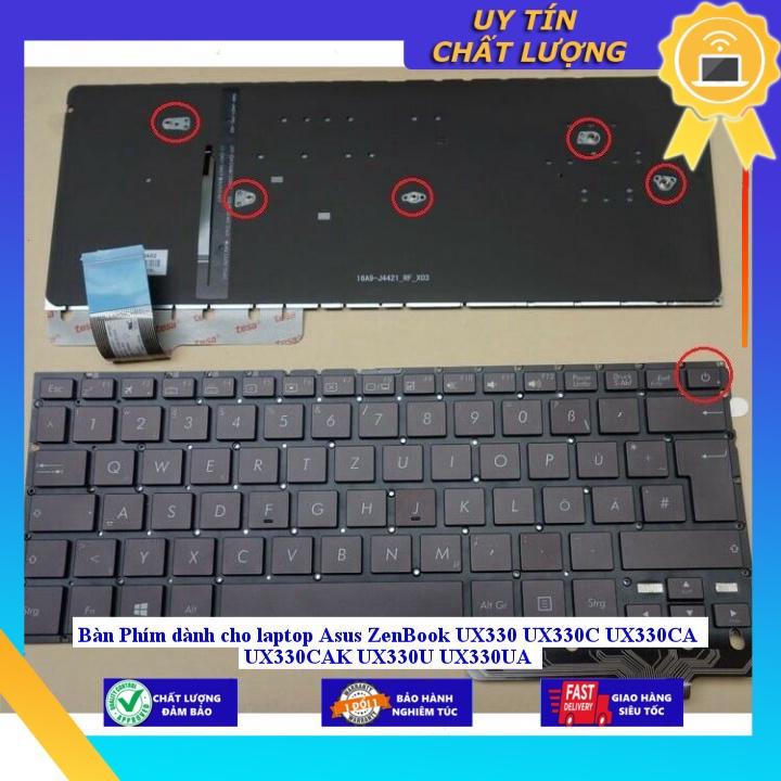 Bàn Phím dùng cho laptop Asus ZenBook UX330 UX330C UX330CA UX330CAK UX330U UX330UA - ĐEN-ĐÈN-NÚT NGUỒN - Hàng Nhập Khẩu New Seal