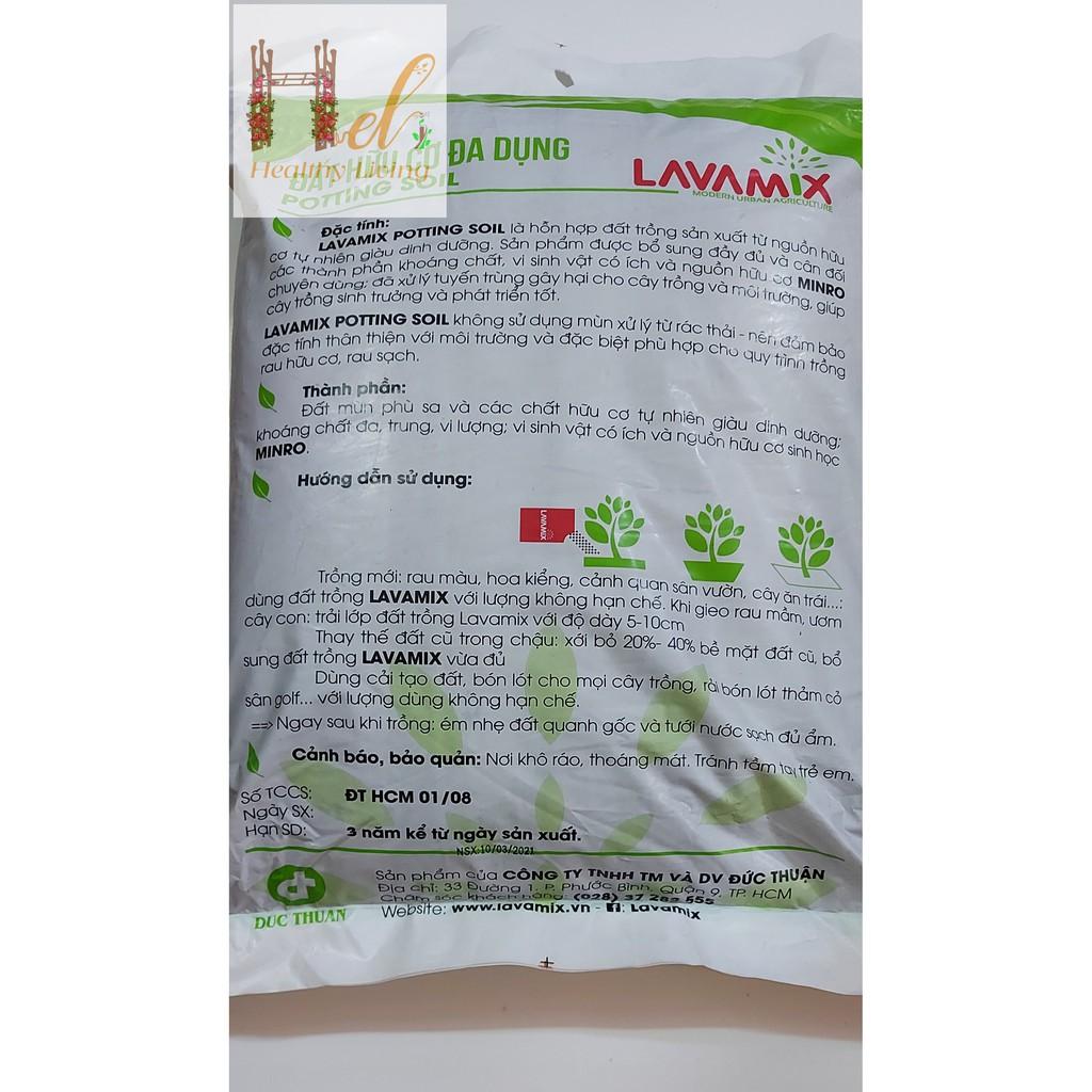 Đất Sạch Đất Hữu Cơ Đa Dụng Lavamix 6.5dm3 Trồng Rau Sạch Hoa Kiểng Bằng Đất Sạch, Xơ Dừa, Phân Bón Hữu Cơ