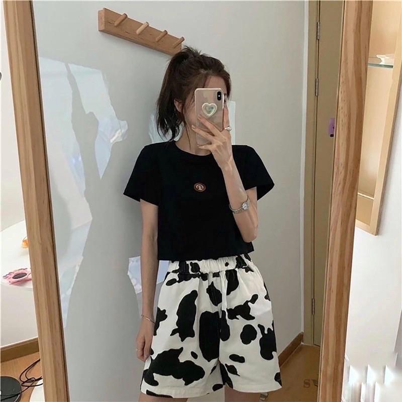 Quần đùi bò sữa đáng yêu hot trend unisex