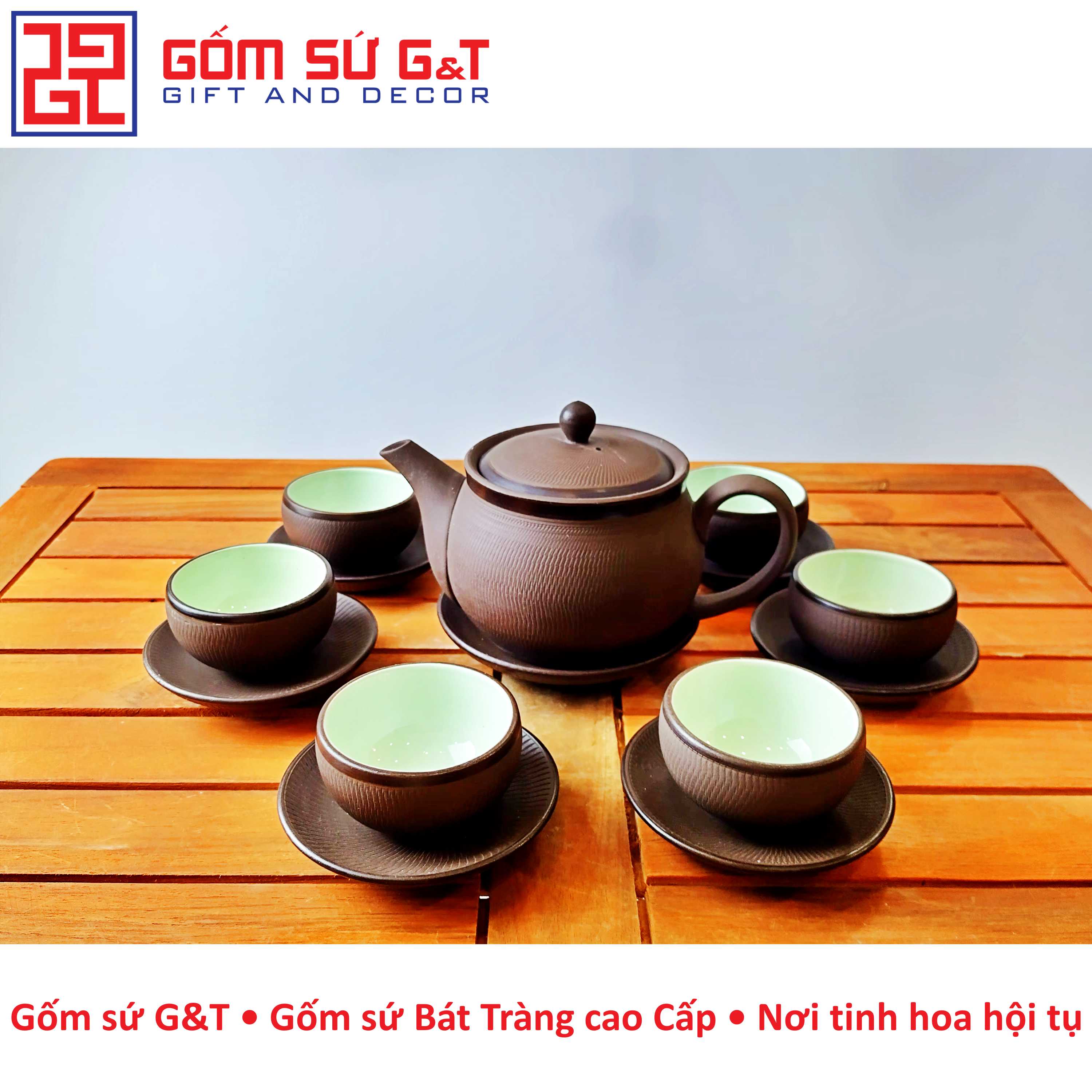 Bộ trà nâu Gốm Sứ G&T