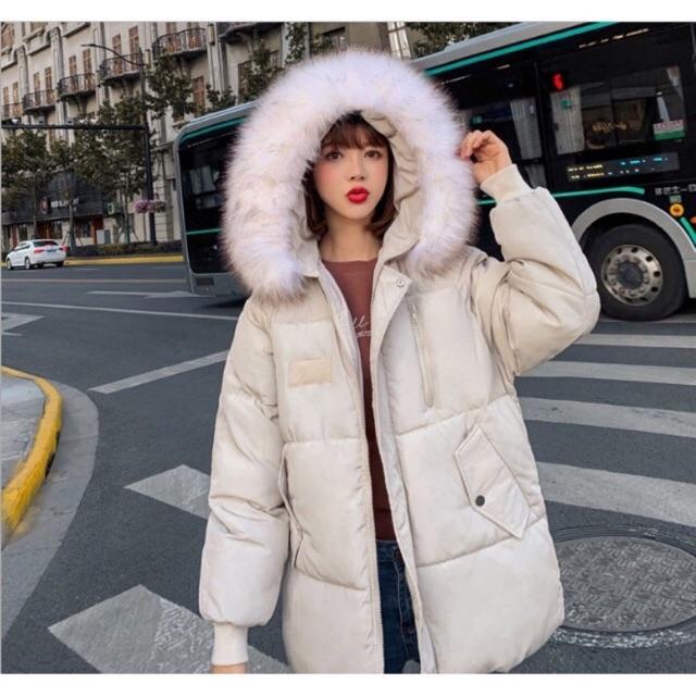 Áo phao nữ cổ lông hottrend