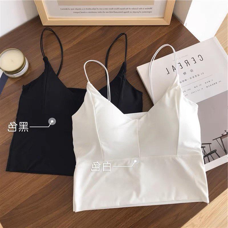 M183. Áo bra su đúc 2 dây croptop, áo nữ kiểu đẹp sang chảnh sẵn đệm ngực siêu hot