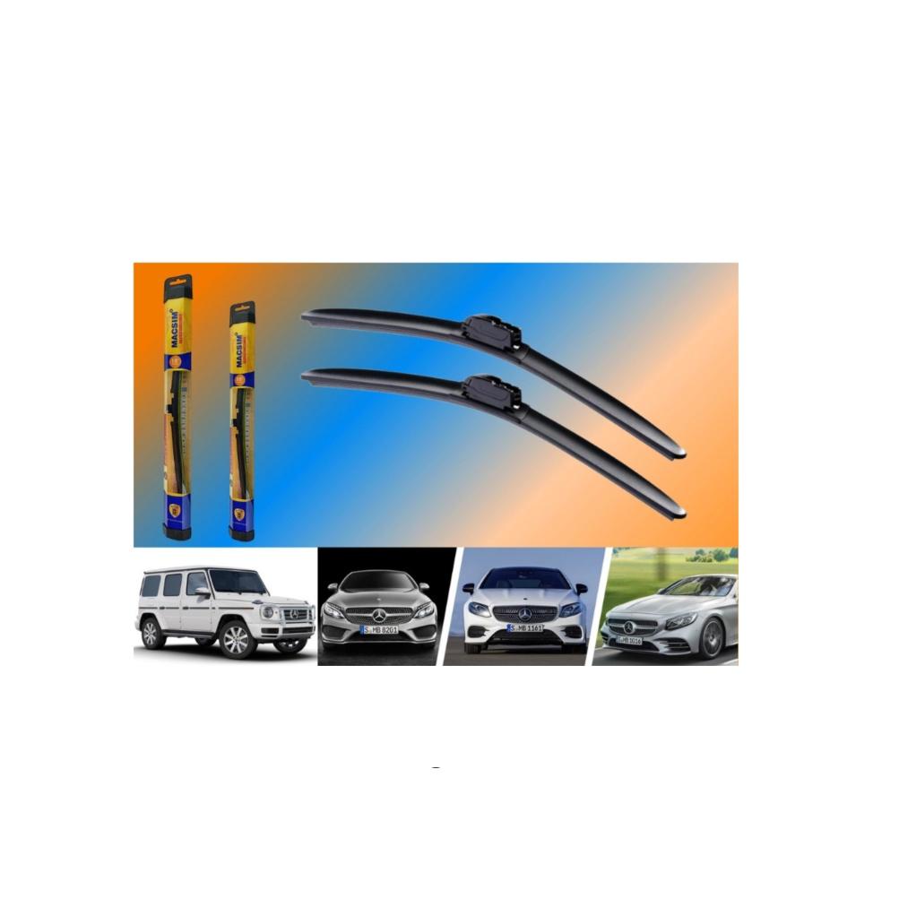 Combo cần gạt nước mưa ô tô Nano Silicon Macsim cho xe mercedes benz E-Class Series E260L 2015