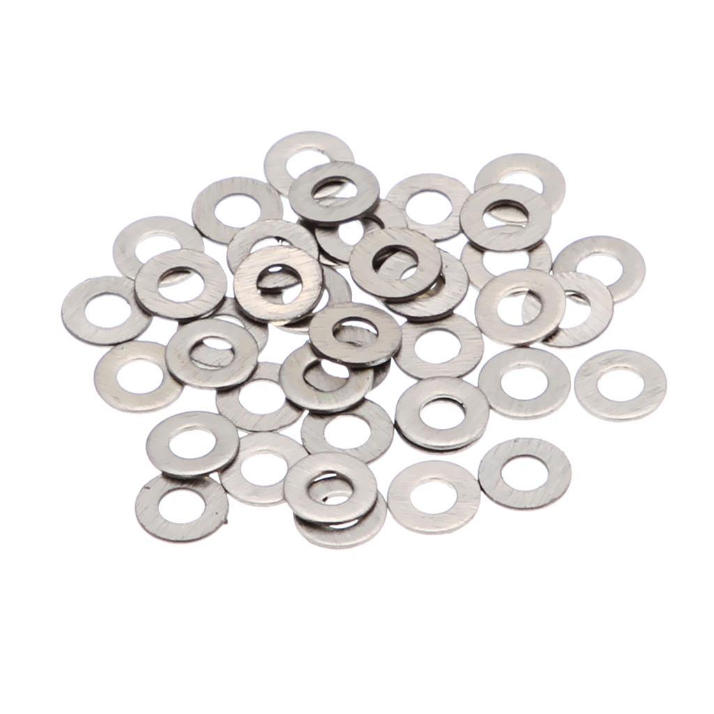 2x 50pcs/pack Stainless Steel Flat Washers Insulation Gaskets /M5/M6/M8/M10/M12