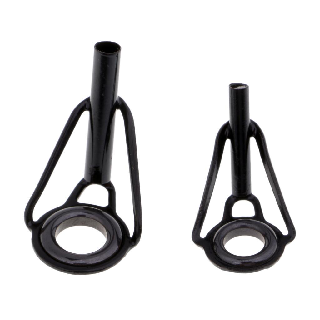 40Pcs/Box Fishing Rod Guides Replacement Tip Ring Ceramic Guide Eye Rings
