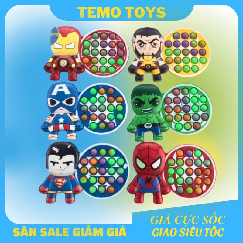 Pop it fidget toy đồ chơi popit siêu nhân giải trí thông minh giảm stress bóp bong bóng cho người lớn và trẻ em Temo Toy