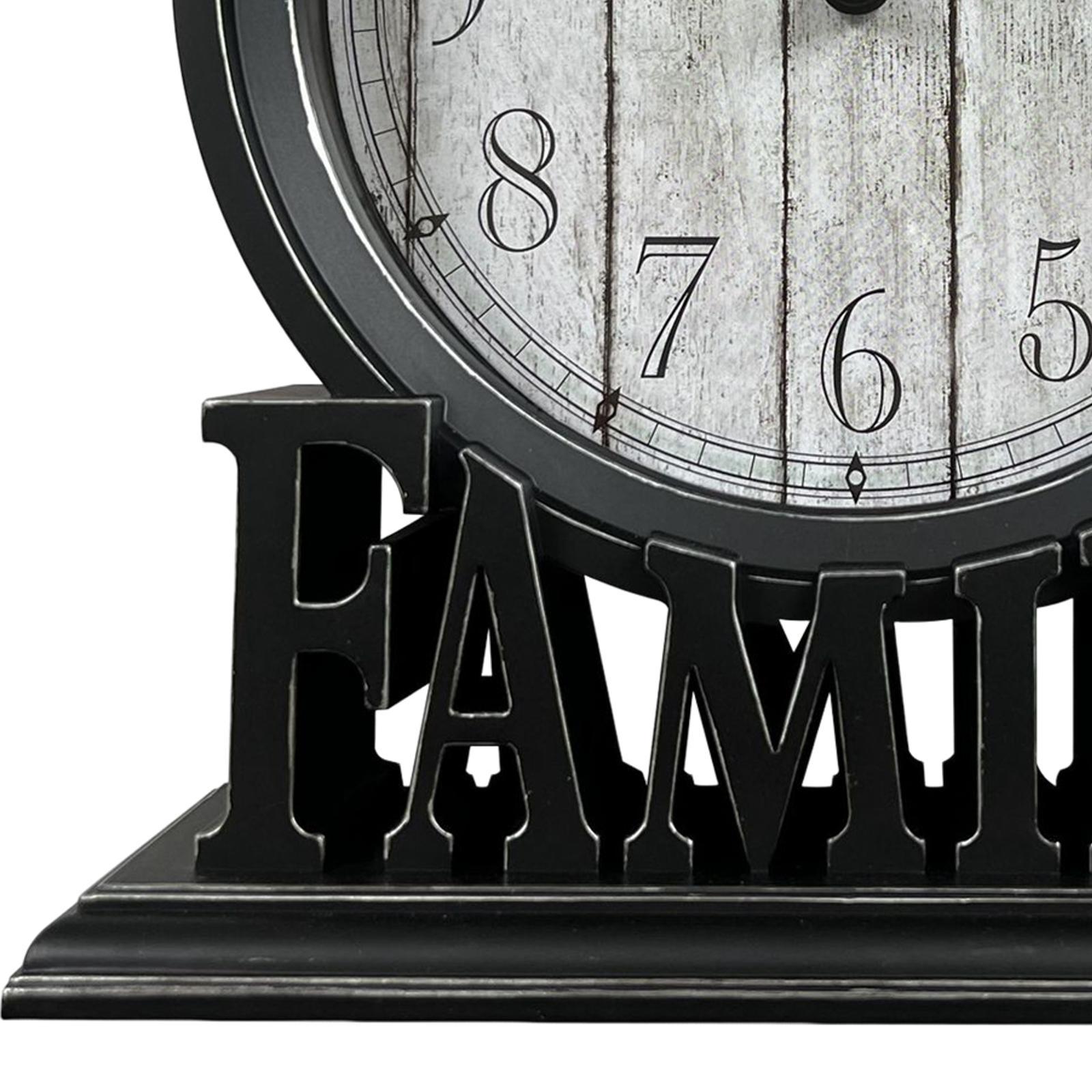 2x Round Table Clock Decorative Silent Kitchen Decor