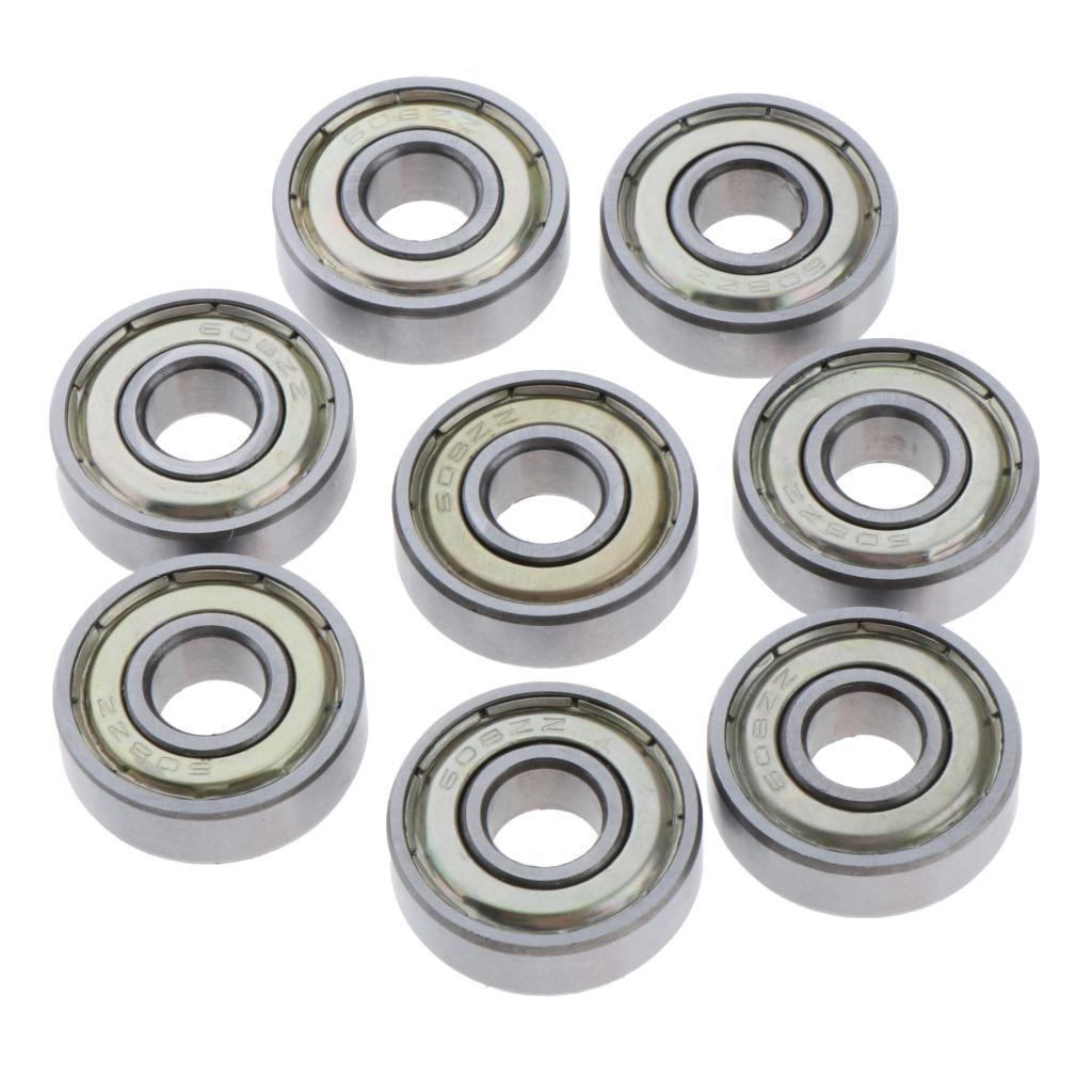 8Pcs Skateboard Bearing Inline Skates Scooter Wheels Rolling Bearings  9