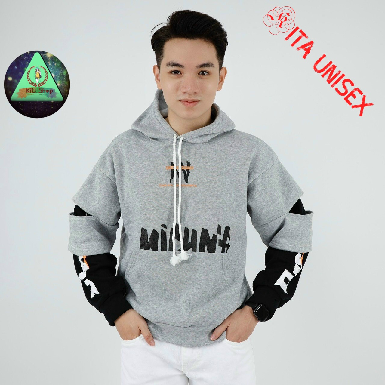 Áo khoác Hoodies nam vải nỉ bông mềm ấm Freesize Thời trang Hot Trend Kita Unisex - MICHINA