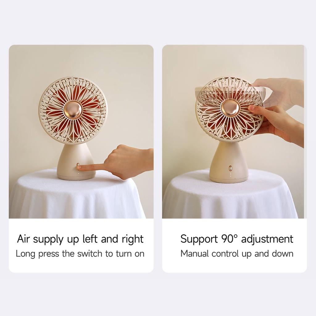 Quạt làm mát Xiaomi Youpin có 3 tốc độ quay 180 độ tiện lợi cầm tay sử dụng để bàn văn phòng tại nhà-Hàng chính hãng
