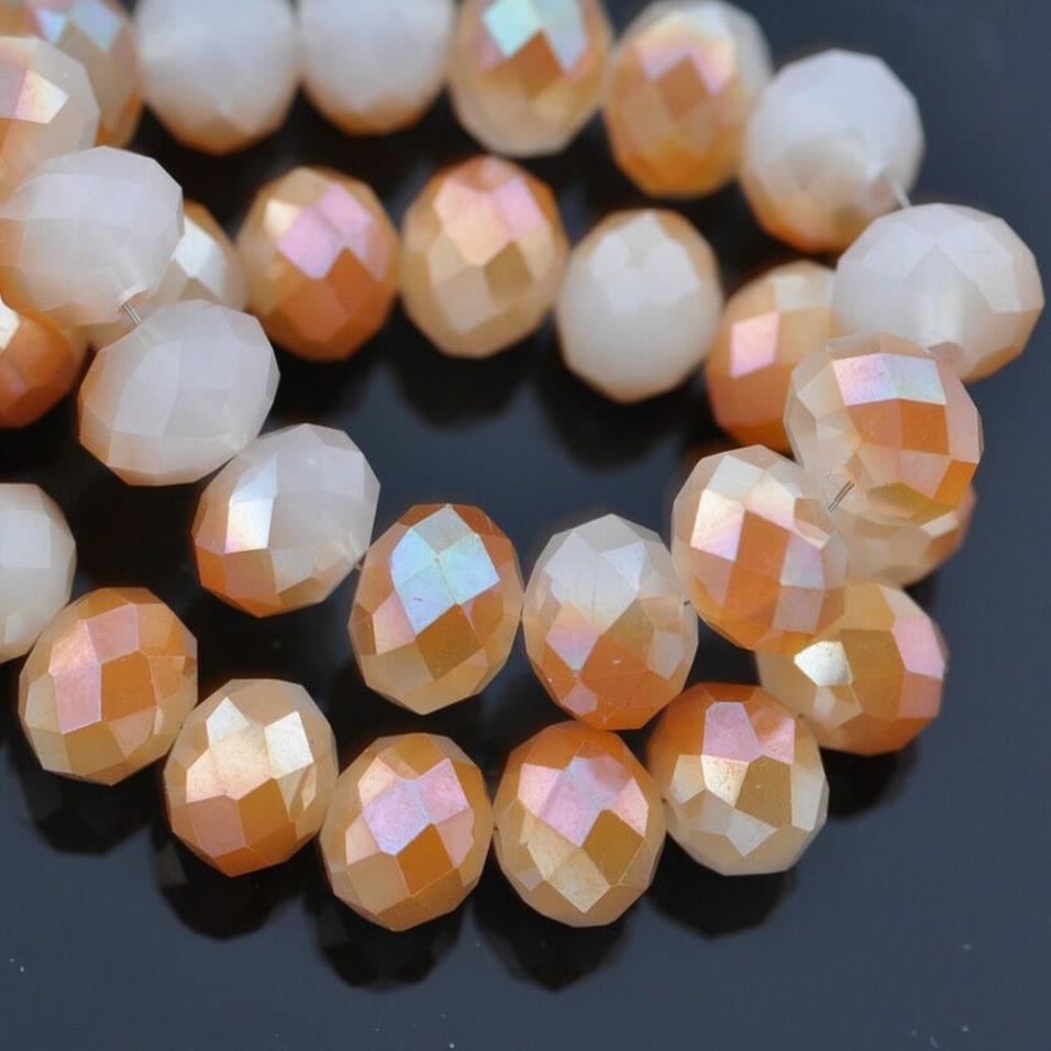 Set 15 hạt pha lê lấp lánh kích thước 10mm dùng làm trang sức/vòng tay/vòng cổ