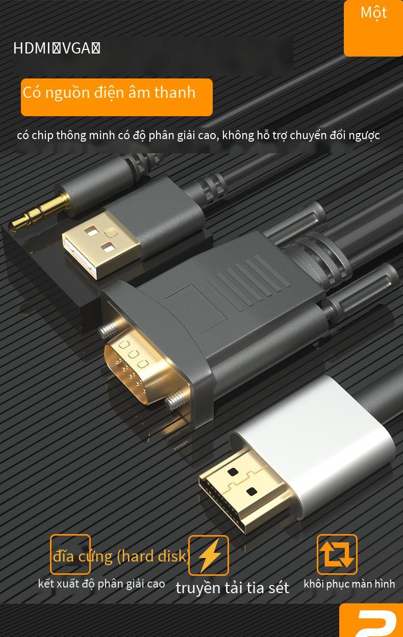 Giá rẻ nhất Dây chuyển đổi TO VGA Chip chuyển HI cáp HD 1.8 mét sản phẩm kỹ thuật số khác HDMIH
