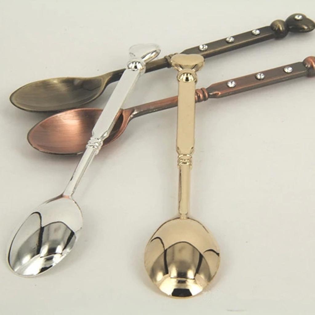 Stainless Steel Tableware Creative Retro Coffee Spoon, Stirring Spoon, Sugar Spoon, Stir Bar Spoon, Mixing Spoon, Tea Spoon, Ice Tea Spoon, Ice Cream Spoons