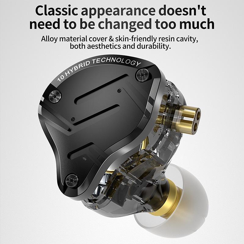 Tai Nghe Nhét Tai KZ ZS10 Pro X HiFi 1DD + 5BA Chất Lượng Cao