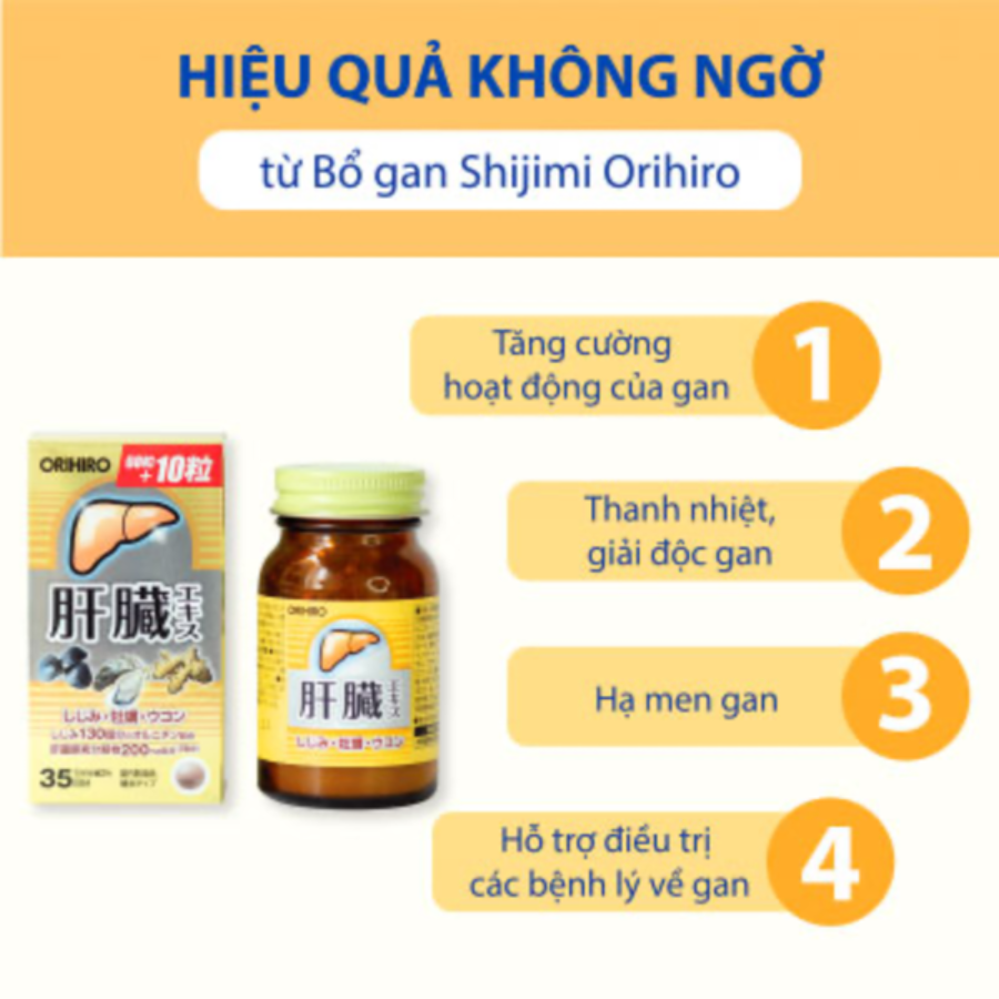 Viên uống bổ gan Orihiro Nhật Bản 60 viên - Nội địa Nhật Bản