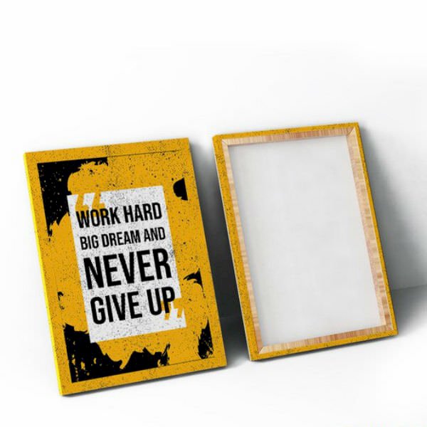 Tranh Tạo Động Lực &quot;Never Give Up&quot; W069