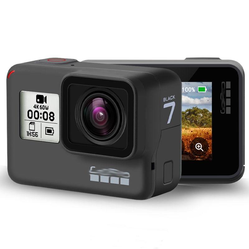 Tay cũ với máy ảnh thể thao đen GO_PRO7
