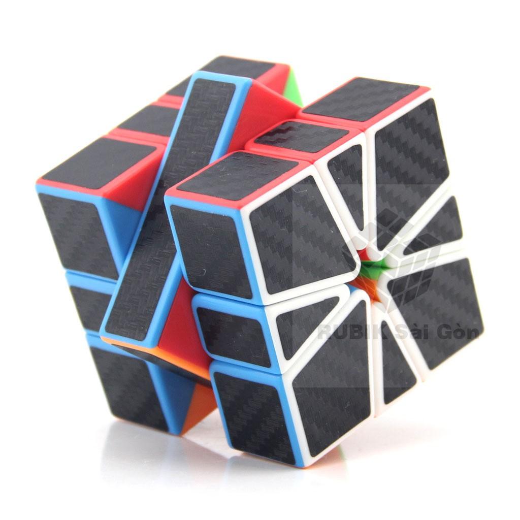 Khối Rubik Carbon Biến Thể Square 1 - Rubic Ma Thuật Các Bon Biến Dạng - Ru Bíc Cacbon MoYu Meilong - Rubick Cac Bon Đẹp