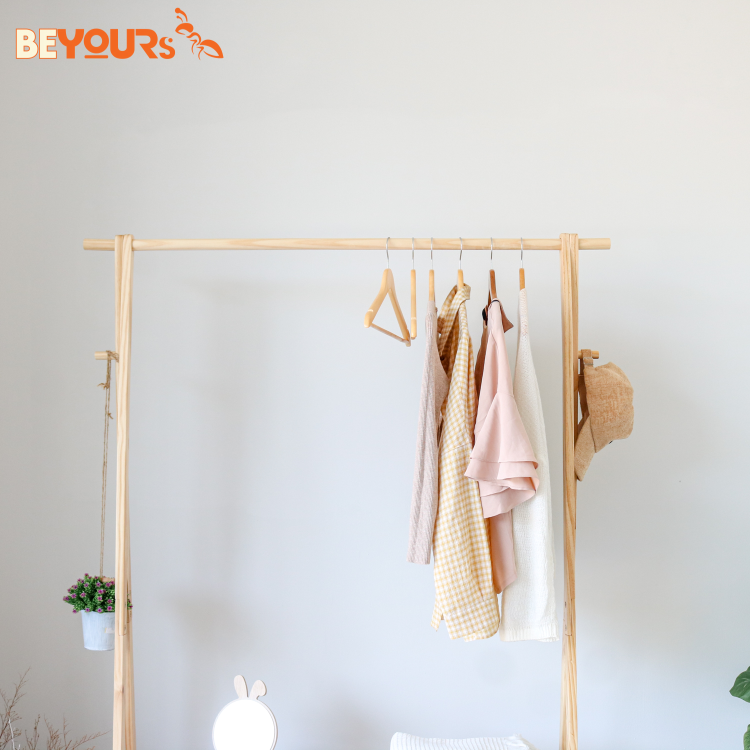 Giá Treo Quần Áo 2 Tầng BEYOURs CLOTHES HANGER 2-TIER Version 2023 Nội Thất Gỗ Lắp Ráp Dễ Dàng Tiện Dụng