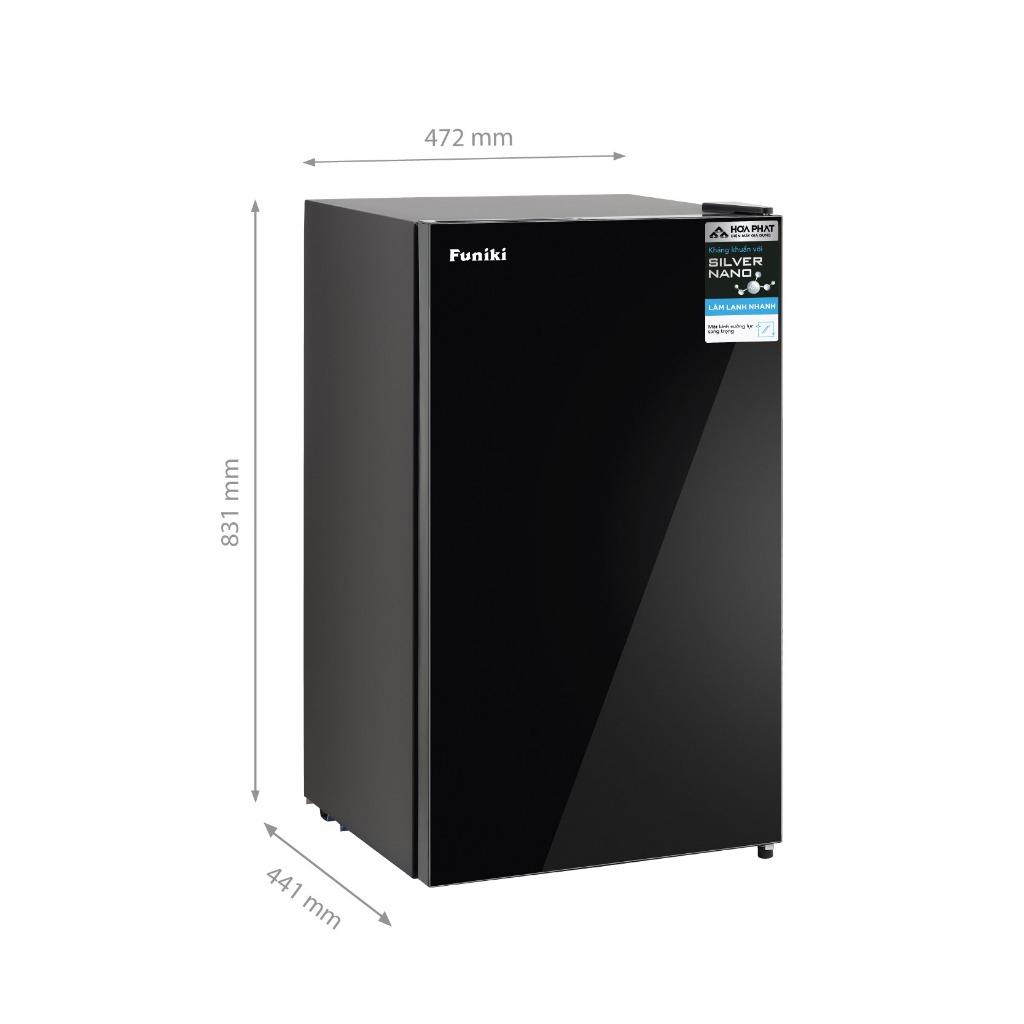 Tủ lạnh mini mặt kính Funiki 90 Lít (có đóng tuyết) HR S690GB - Hàng chính hãng