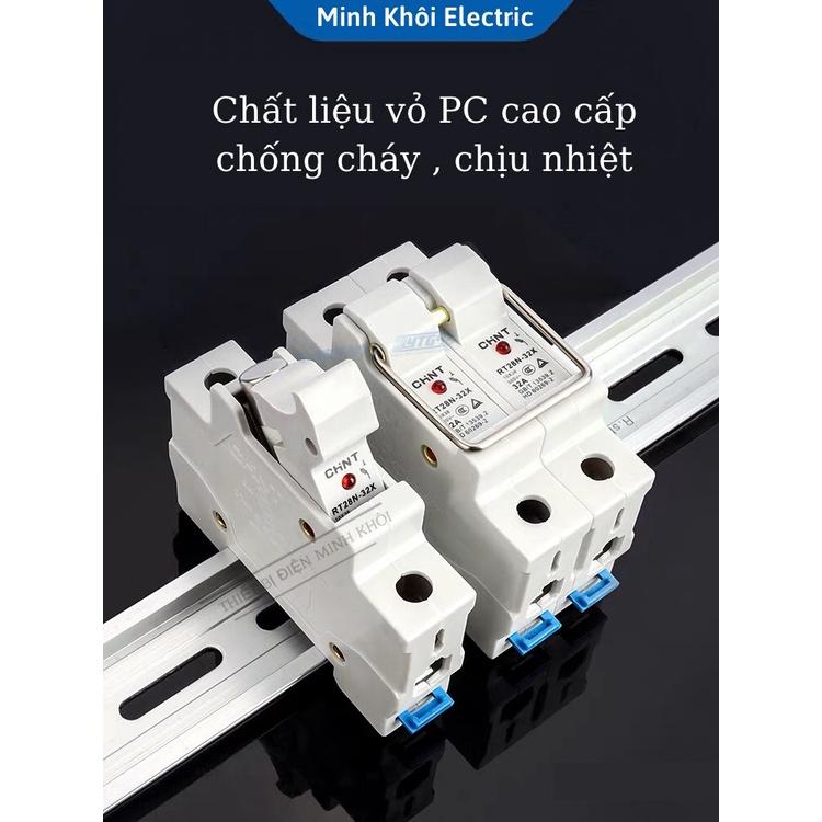 Bộ Cầu Chì Chint Kèm Ruột, đế cầu chì kèm ruột sứ