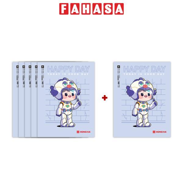 [MUA 5 TẶNG 1] Tập Học Sinh Class Happy Day - 4 Ô Ly Vuông - 96 Trang 58gsm - Hồng Hà 0350 - Mẫu 1