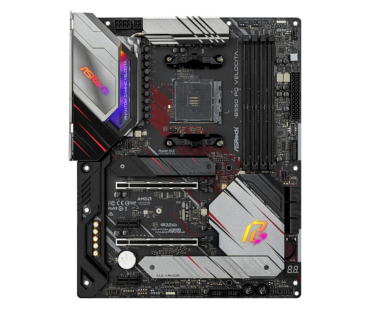 Bo mạch chủ Mainboard ASRock B550 PG Velocita Supports 3rd Gen AMD AM4 Ryzen - Hàng Chính Hãng