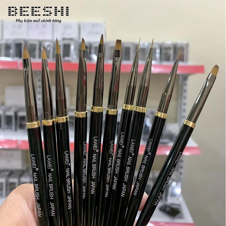 Set 10 cây cọ Lawei cao cấp beeshi shop nail