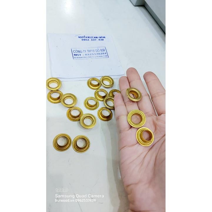 Khoen ore mắt cáo 12mm Bằng sắt xi màu VÀNG Khuy mắt cáo bấm bạt, túi giấy Túi 100 cái + 100 long đền