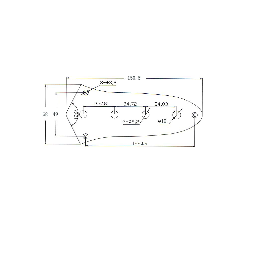 Bass Metal Wired 3 Band Control Circuit Board Plate for JB Jazz Bass Parts