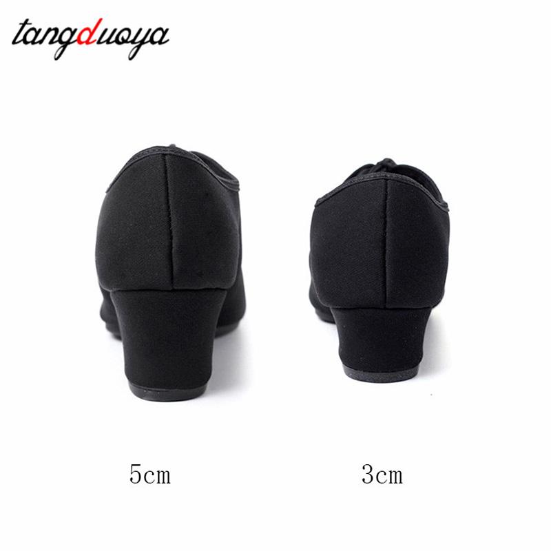 Salsa Nhảy Latin Giày Nữ Chuyên Nghiệp Nữ Phòng Khiêu Vũ Giày Khiêu Vũ Jazz Nhảy Múa Giày Nữ Latino Calzado Mujer Color: 3cm-flock soles Shoe Size: 39
