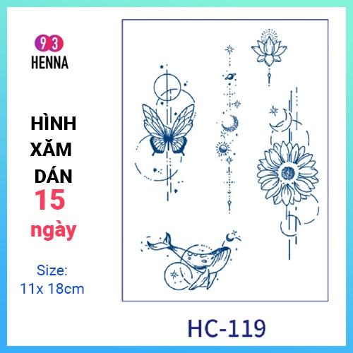 Hình Xăm Dán Tạm Thời Thảo Dược 15 Ngày mã HC119