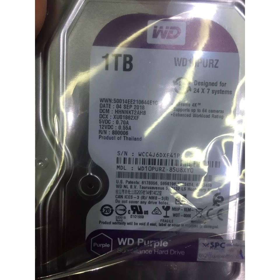 Ổ cứng 1TB Purple chuyên cho Camera, bh 3 năm chính hãng