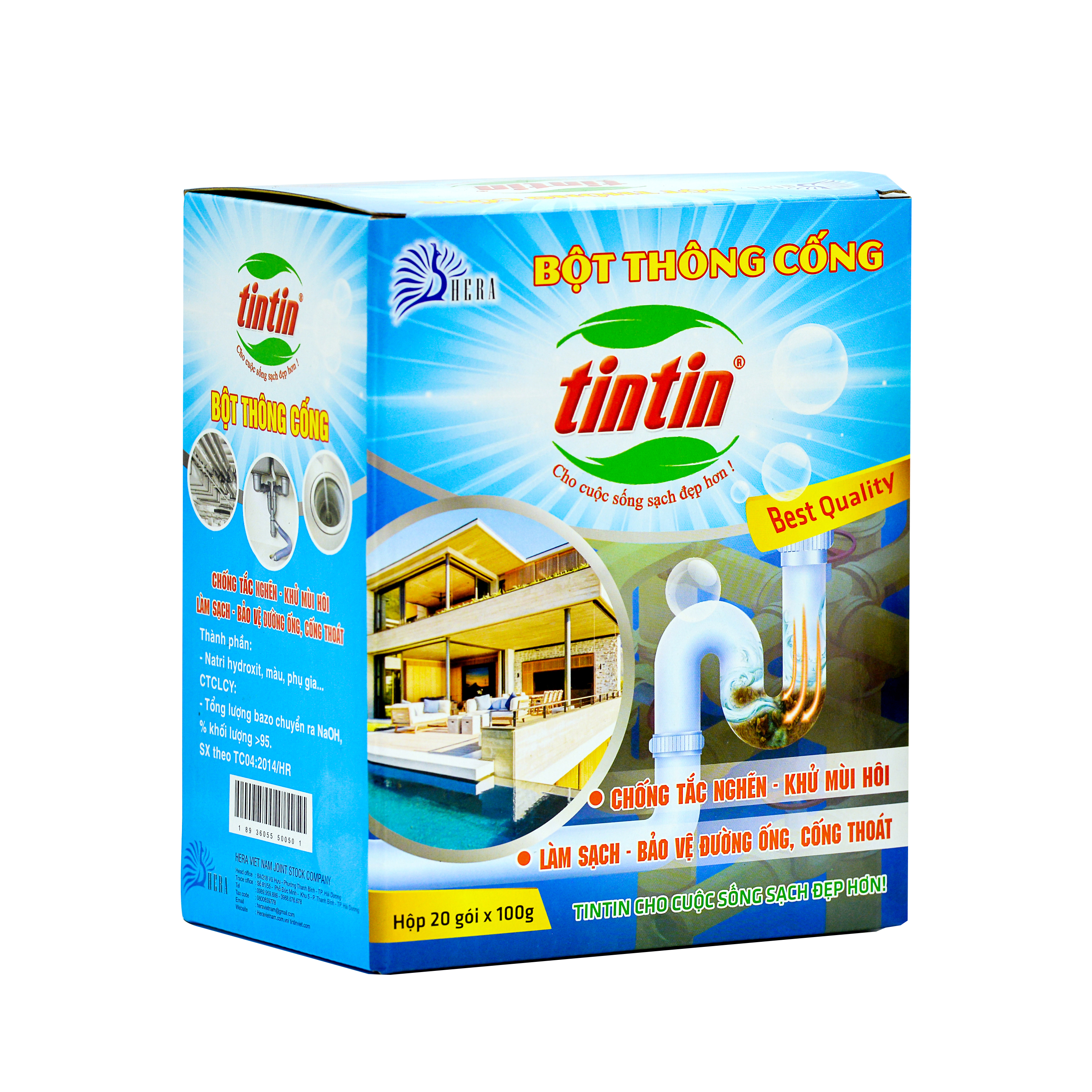 Bột thông cống gói 100g tintin