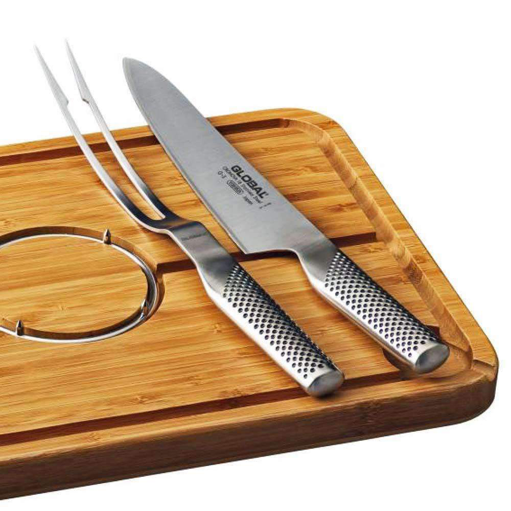 Bộ dao bếp Nhật cao cấp Global Carving Set Bộ dao thái và xiên thịt G313 - Dao bếp Nhật chính hãng